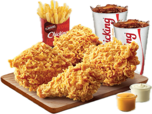 Pocket-Friendly Meal (B3 - 5 Pcs. Chicken, Fries (R), 2 Dips & 2 Coke 300 ml)